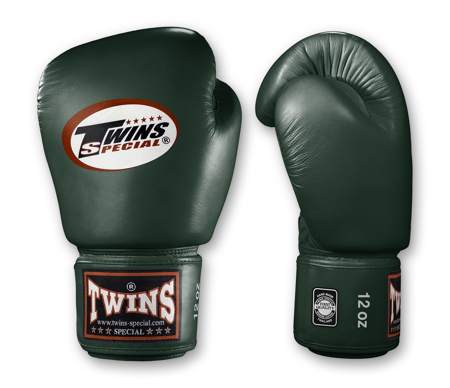 TWINS Boxing Gloves- Premium Leather w/ Velcro - Dark Colors - Maroon, Dark Brown, Green, Navy, Purple