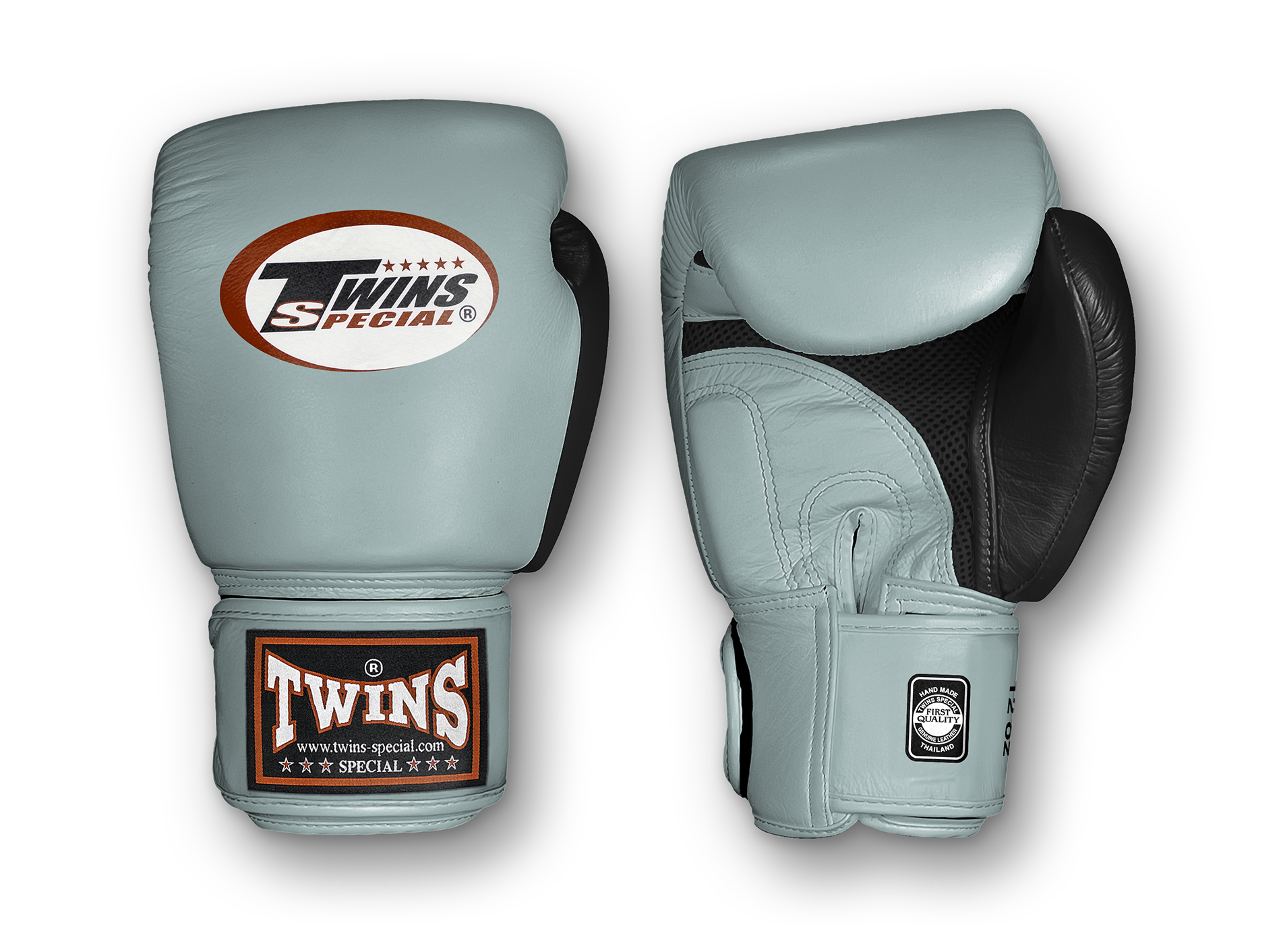TWINS Boxing Gloves Air Velcro- Premium Leather - Yellow, Light Blue, Pink