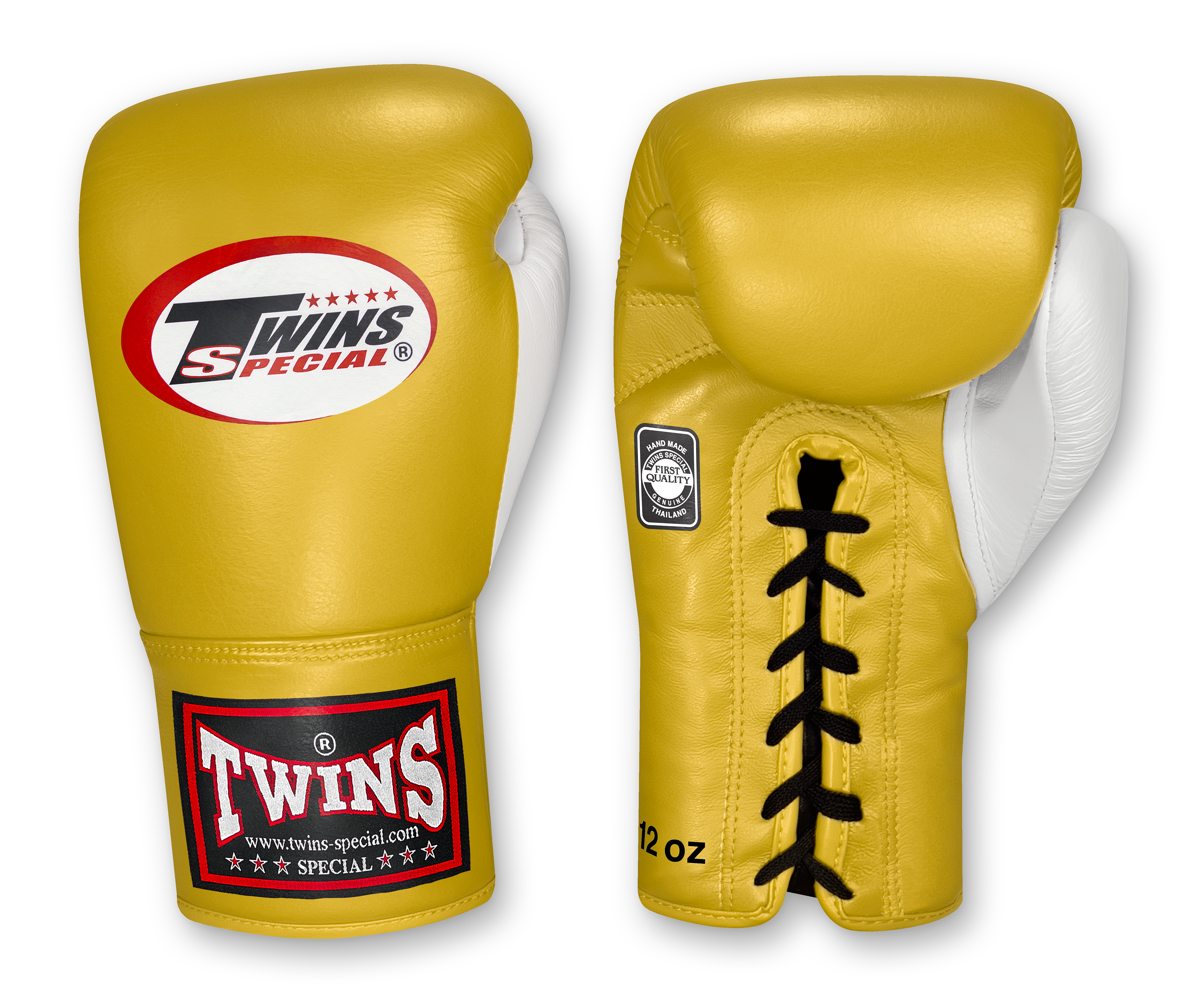 Dual Color Laceup - Colored Body and Palm - White Thumb - Brights - Yellow, Pink, Light Blue, Orange