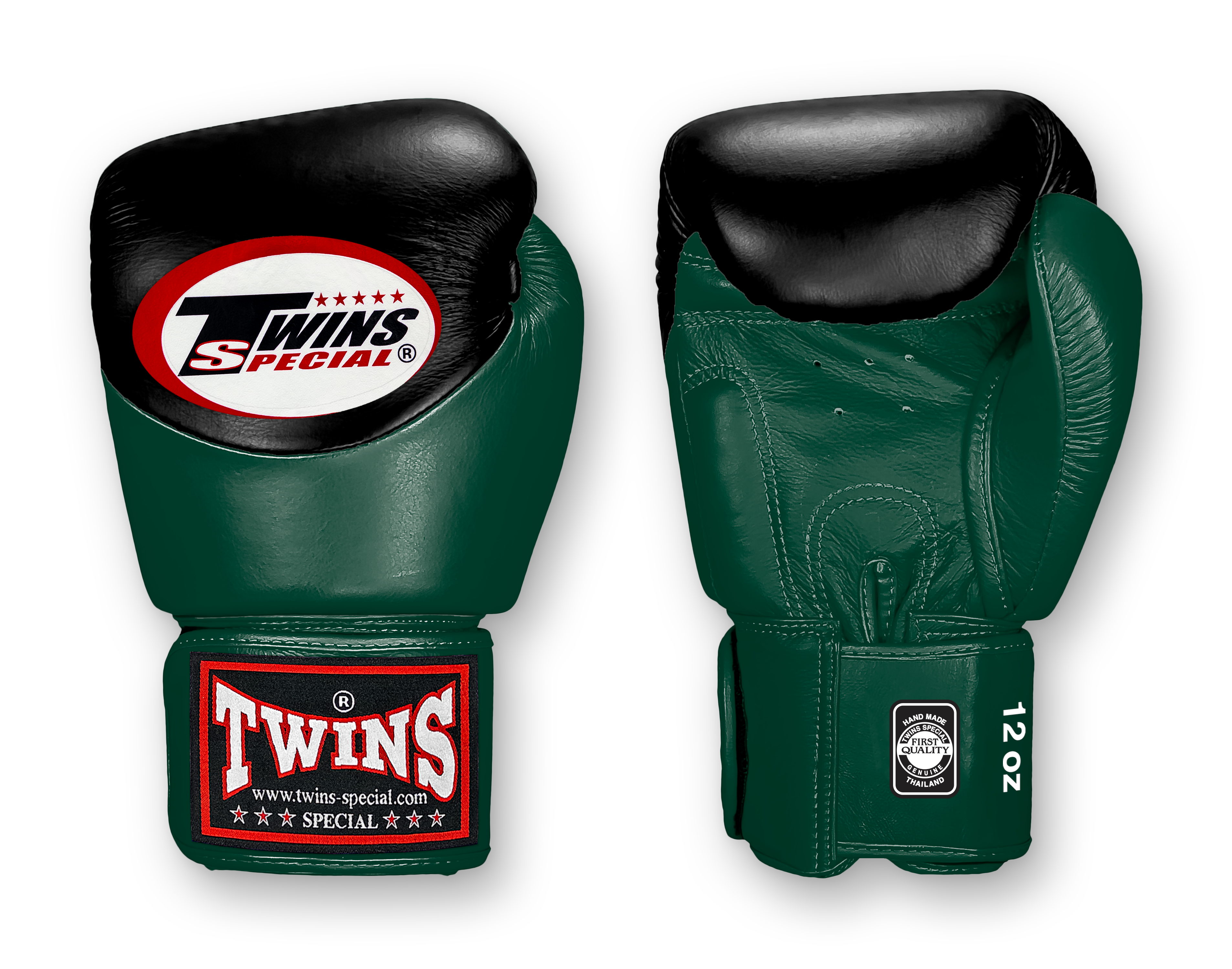 TWINS Boxing Gloves - Dual Color - Velcro - 9 - Black and Dark Red, Dark Brown, Dark, Brown, Maroon, Navy Blue, Purple
