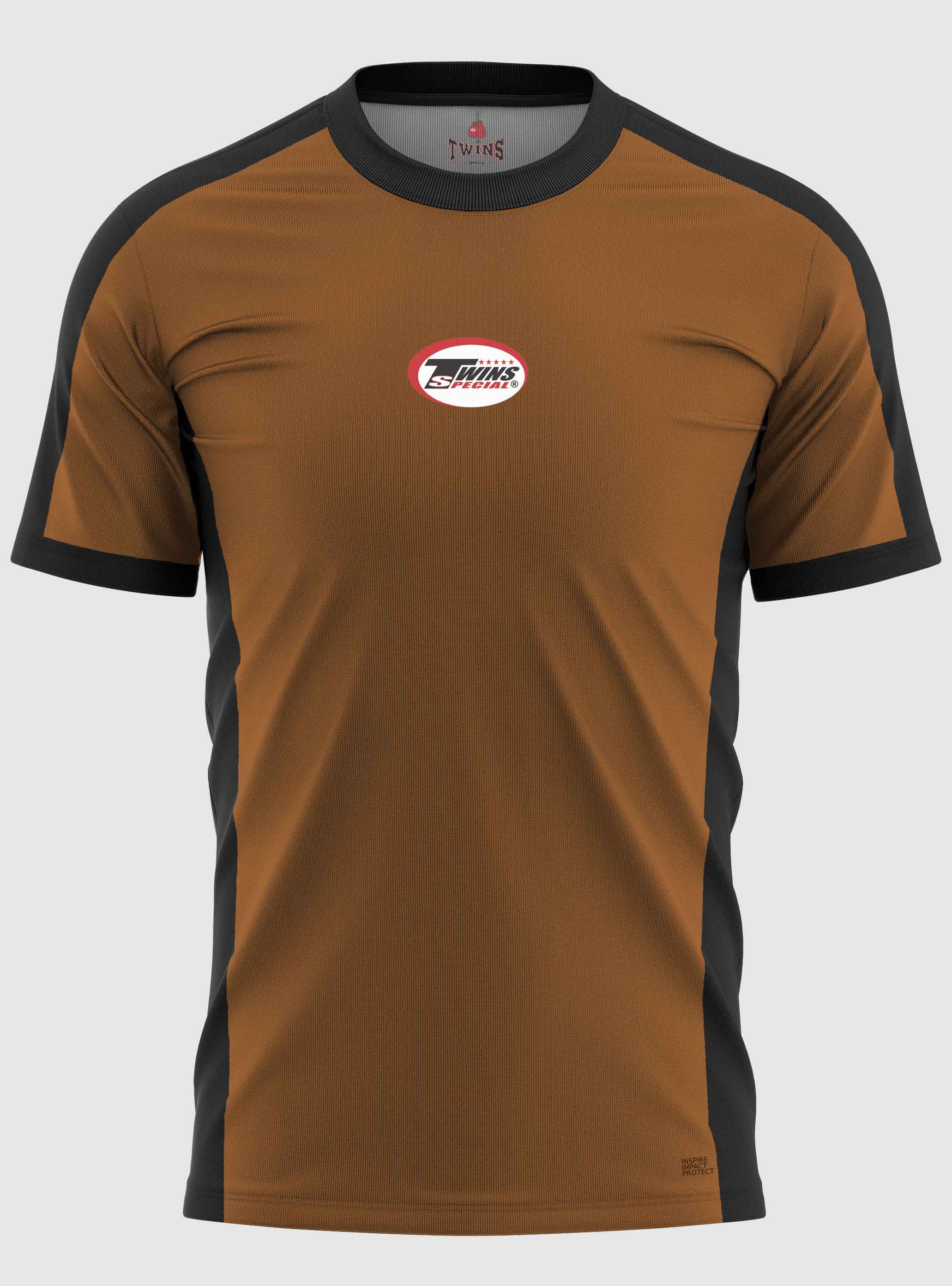 TWINS Muay Thai Boxing T-Shirts - Dual - Bold Colors - Border Bands - Black - Shirt - Red, Brown, Green, Blue, Lavender