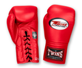 TWINS Boxing Gloves- Premium Leather w/ Laceup - Bold Colors - Purple - Blue - Green - Brown - Red