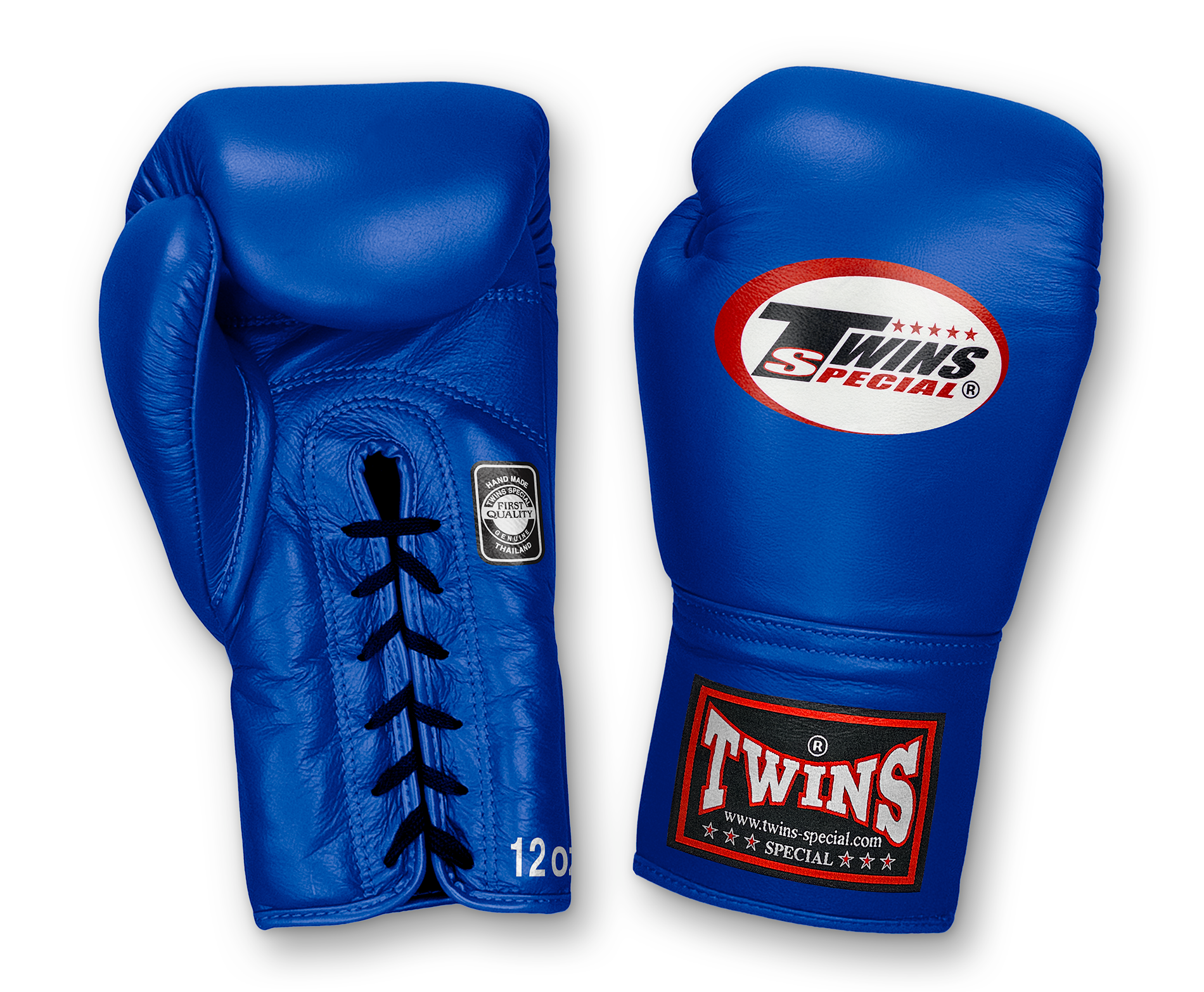 TWINS Boxing Gloves- Premium Leather w/ Laceup - Bold Colors - Purple - Blue - Green - Brown - Red