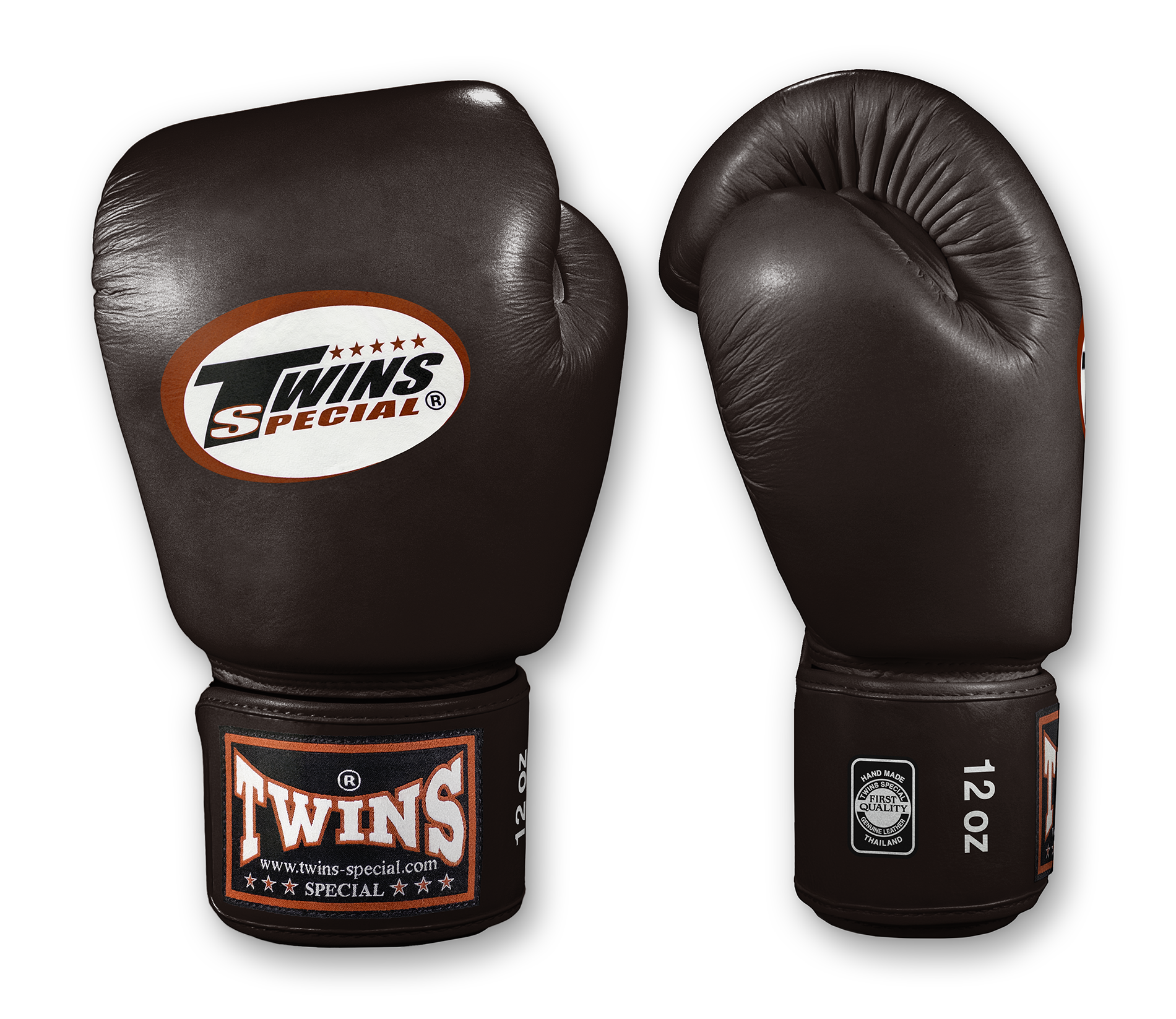 TWINS Boxing Gloves- Premium Leather w/ Velcro - Dark Colors - Maroon, Dark Brown, Green, Navy, Purple