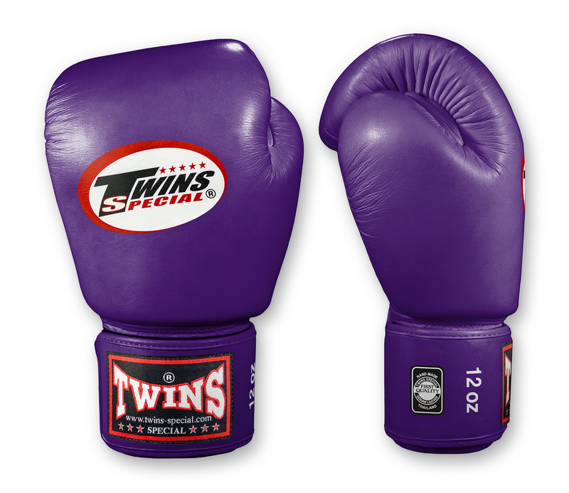 TWINS Boxing Gloves- Premium Leather w/ Velcro - Dark Colors - Maroon, Dark Brown, Dark-Green, Navy, Purple