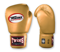 TWINS Boxing Gloves- Premium Leather w/ Velcro - Classic Tones - Black, Grey, White, Gold, Silver