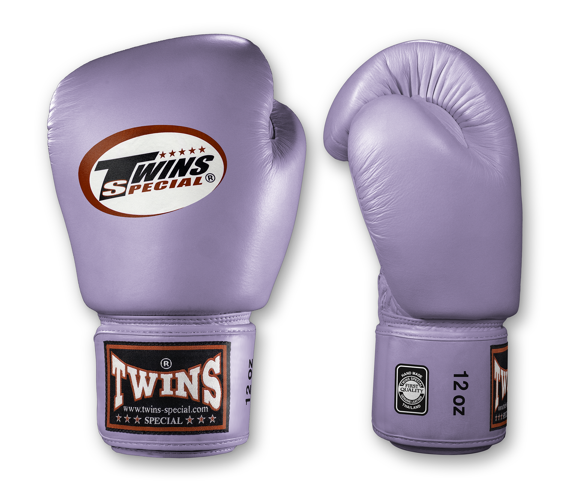 TWINS Boxing Gloves- Premium Leather w/ Velcro - Bold Colors - Red, Brown, Lime Green, Blue, Lavender