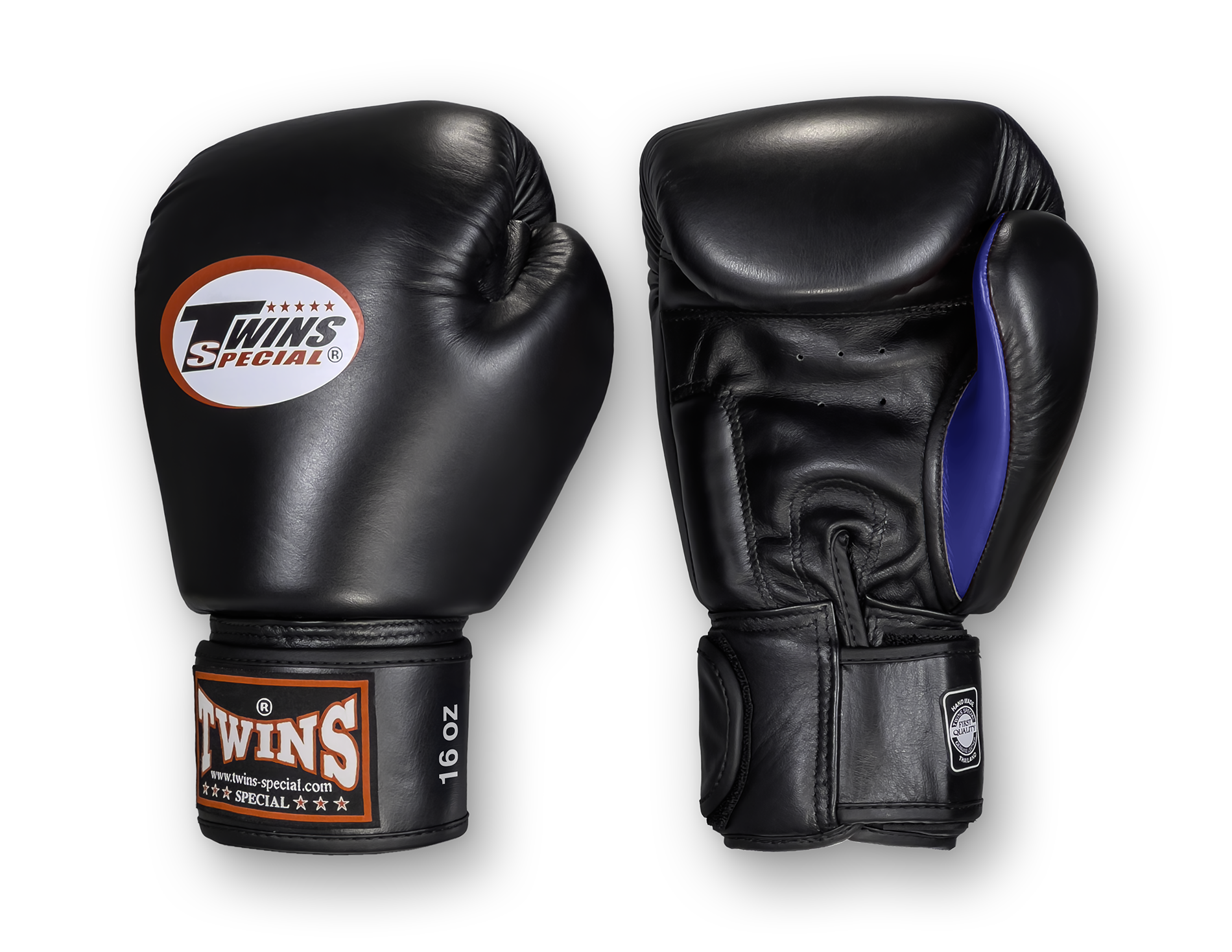TWINS Boxing Gloves- Dagger - Premium Leather w/ Velcro- Black, Red, Blue, Lavender, Lime Green