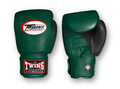 TWINS Boxing Gloves Air Velcro- Premium Leather - Black and Maroon, Dark Brown, Navy, Dark-Green, Purple