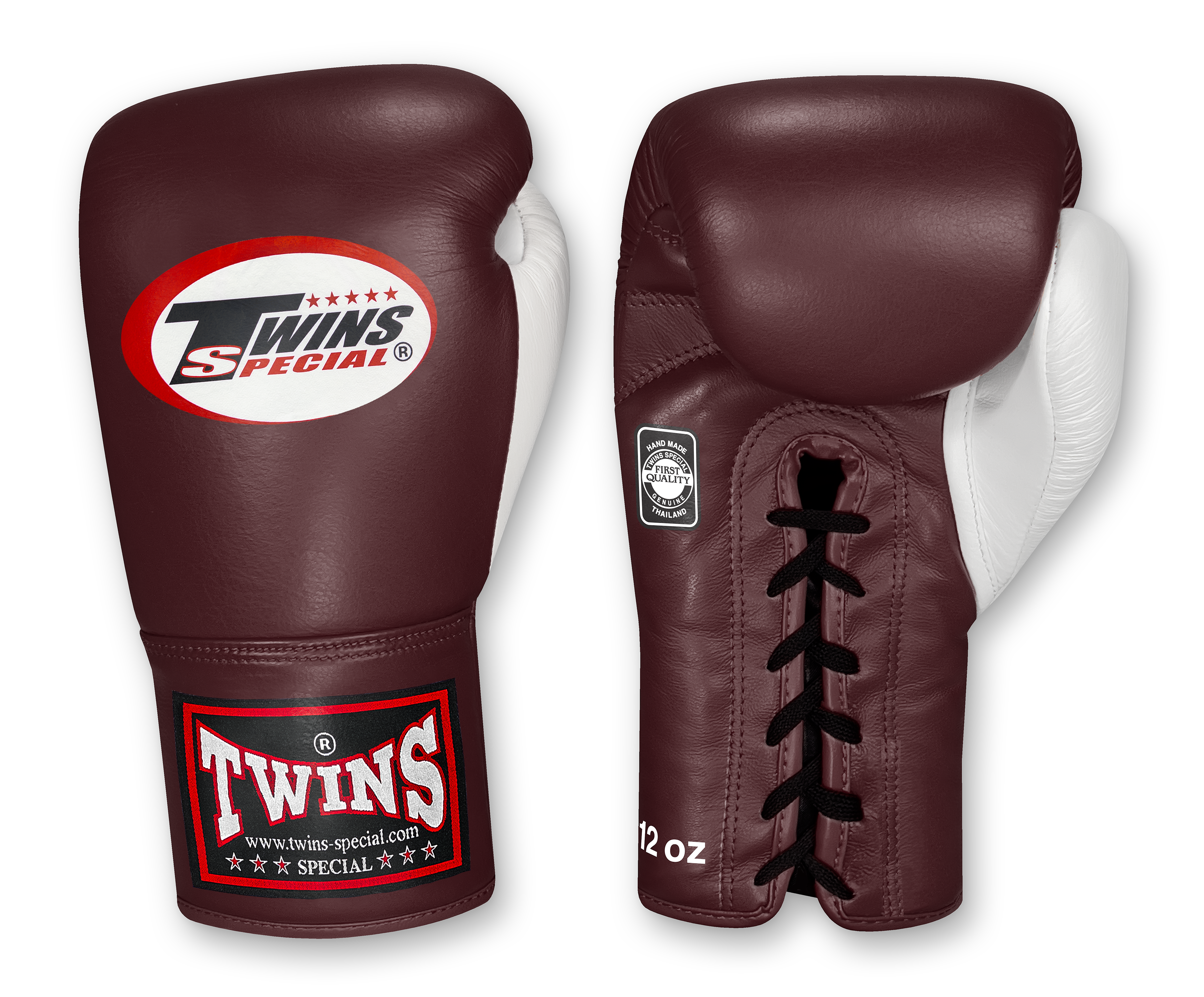 Dual Color Laceup - Colored Body and Palm - White Thumb - Darks -Maroon, Green, Dark Brown, Navy, Dark Red