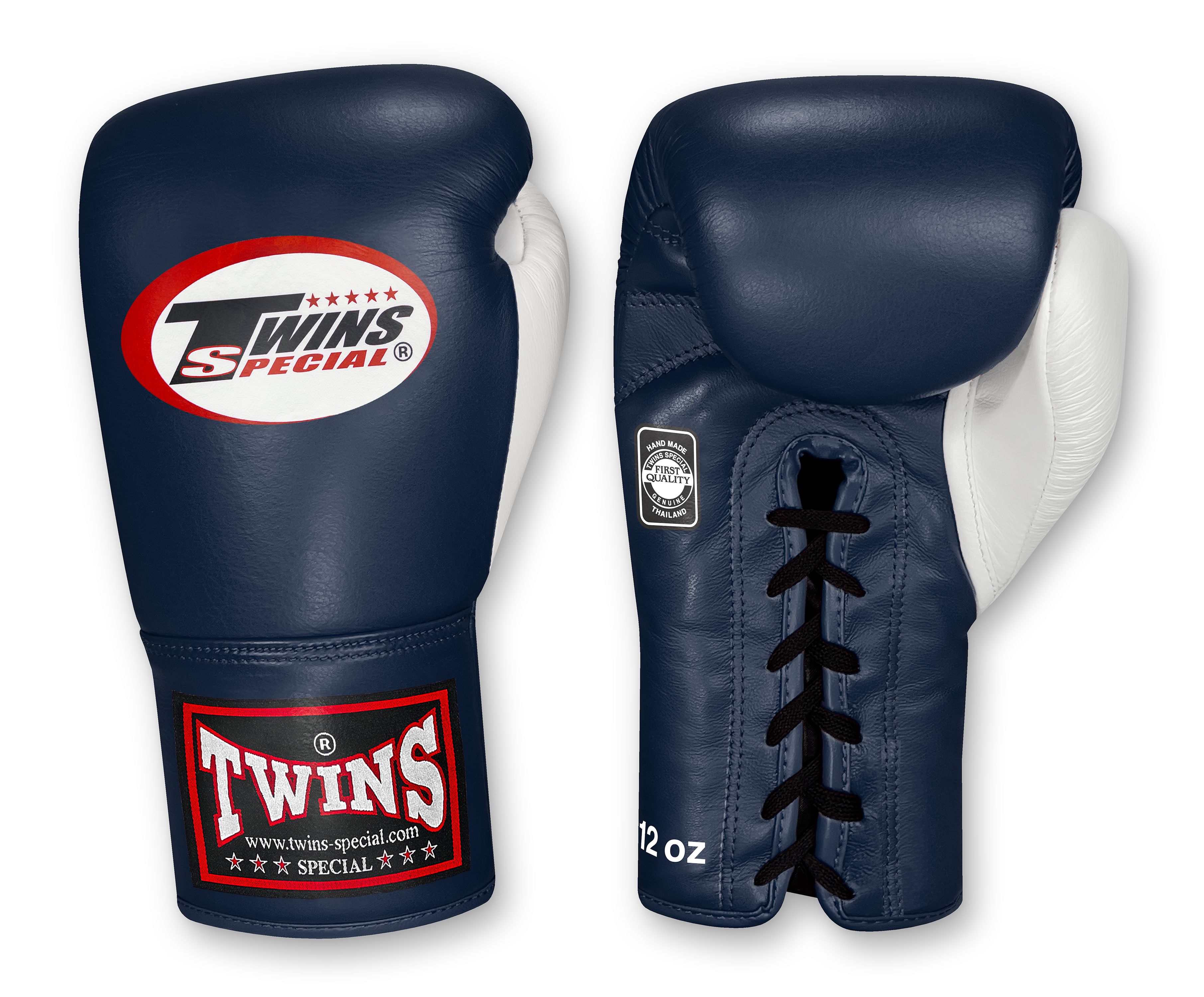 Dual Color Laceup - Colored Body and Palm - White Thumb - Darks - Maroon, Dark-Green, Dark Brown, Navy