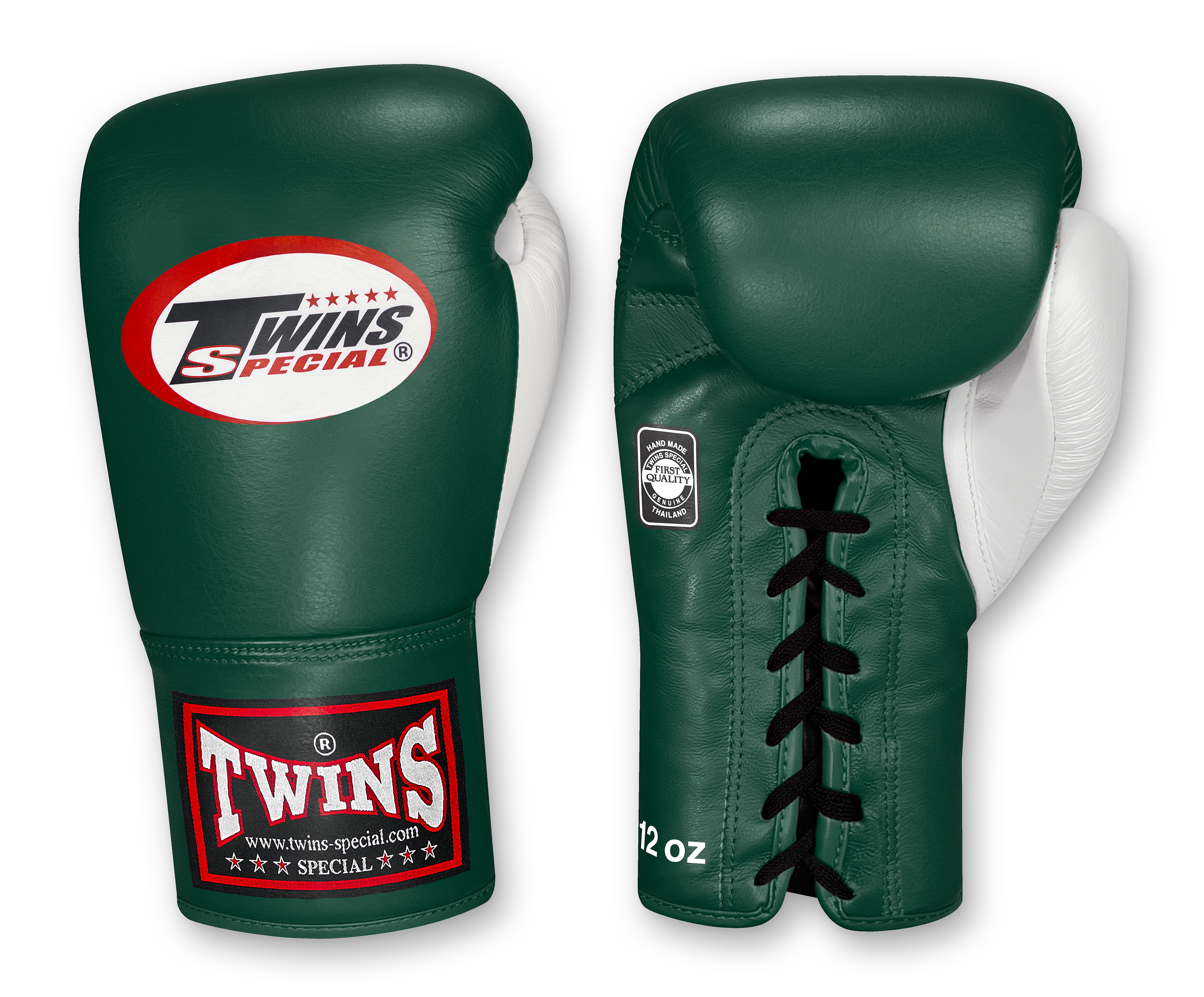 Dual Color Laceup - Colored Body and Palm - White Thumb - Darks - Maroon, Dark-Green, Dark Brown, Navy