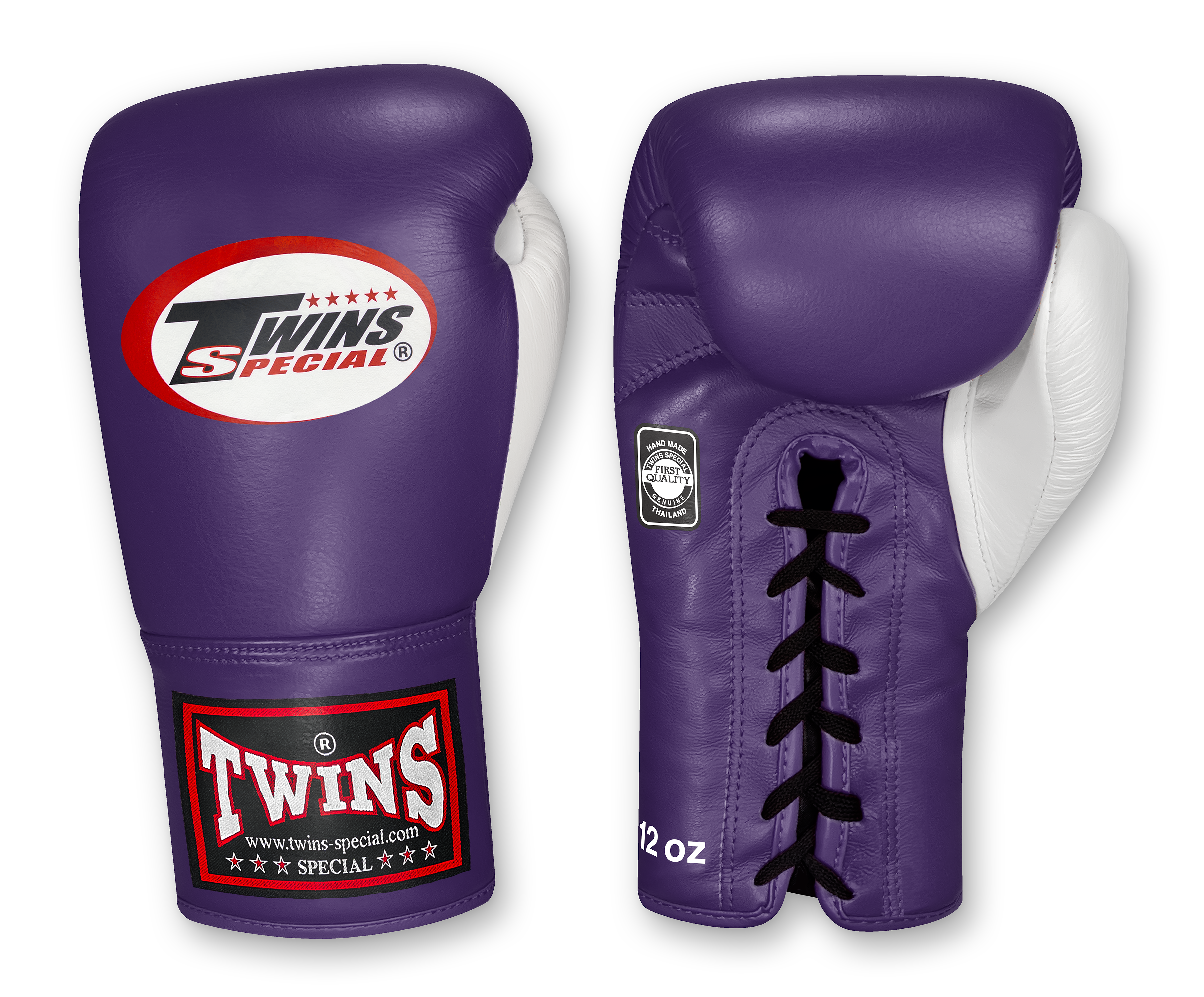 Dual Color Laceup - Colored Body and Palm - White Thumb - Darks - Maroon, Dark-Green, Dark Brown, Navy