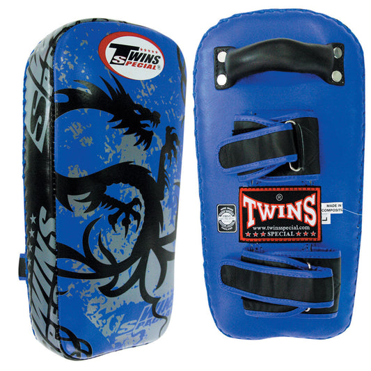 TWINS SPECIAL Tribal Dragon Muay Thai Pads w/ Velcro- Blue