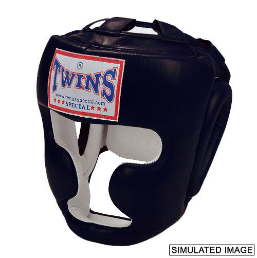 TWINS Full Face Head Gear- Pro Synthetic w/ Velcro - Red, Blue, Black, White