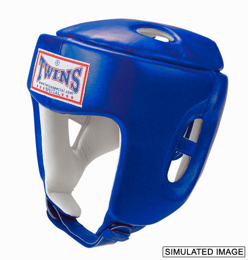 TWINS Head Gear- Premium Leather Padded Top - Blue, Green, Brown, Red, Purple