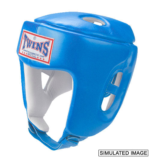 TWINS Head Gear- Premium Leather Padded Top - Orange, Yellow, Light, Blue, Pink