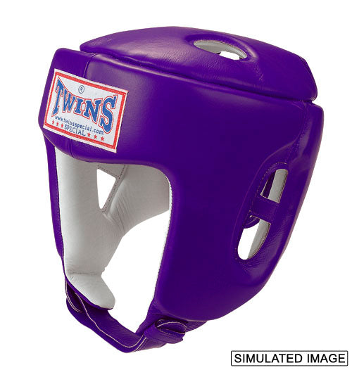 TWINS Head Gear- Premium Leather Padded Top - Blue, Green, Brown, Red, Purple