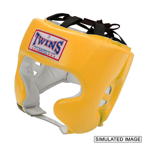 TWINS Professional Head Gear- Premium Leather - Orange, Yellow, Light, Blue, Pink