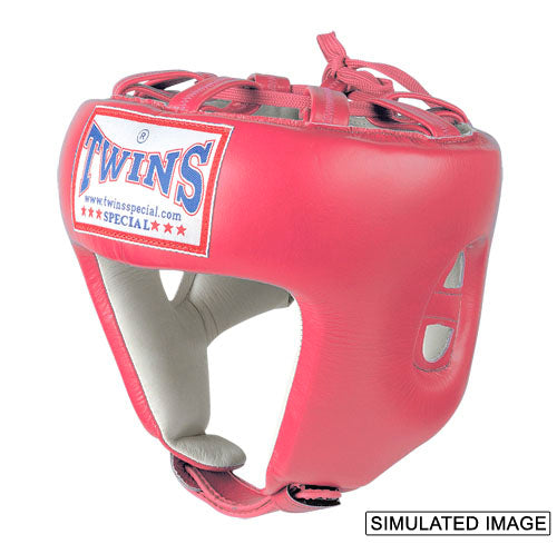 TWINS Pro Head Gear- Premium Leather - Pink, Orange, Light, Blue, Yellow