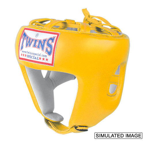 TWINS Pro Head Gear- Premium Leather - Pink, Orange, Light, Blue, Yellow