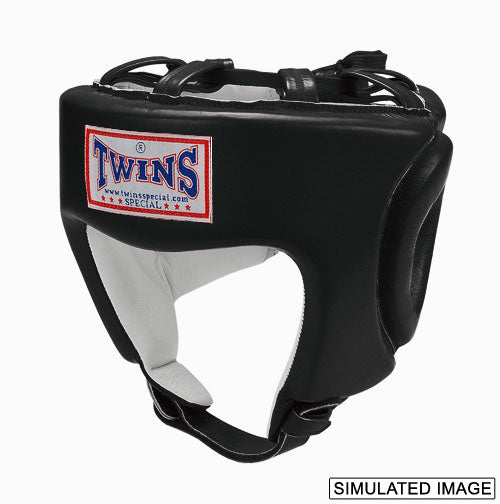 TWINS Head Gear- Premium Leather w/ Chin - Black, White, Silver, Gold