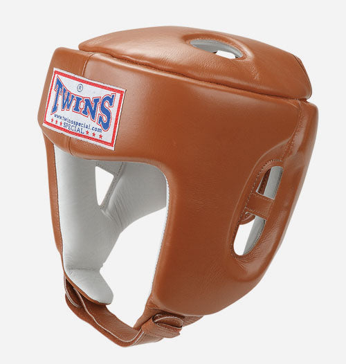 TWINS Head Gear- Premium Leather Padded Top - Blue, Green, Brown, Red, Purple