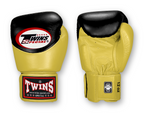 TWINS Boxing Gloves - Dual Color - Velcro - 9 - Black and Light Yellow, Pastel, Blue, Pastel Pink, Olive