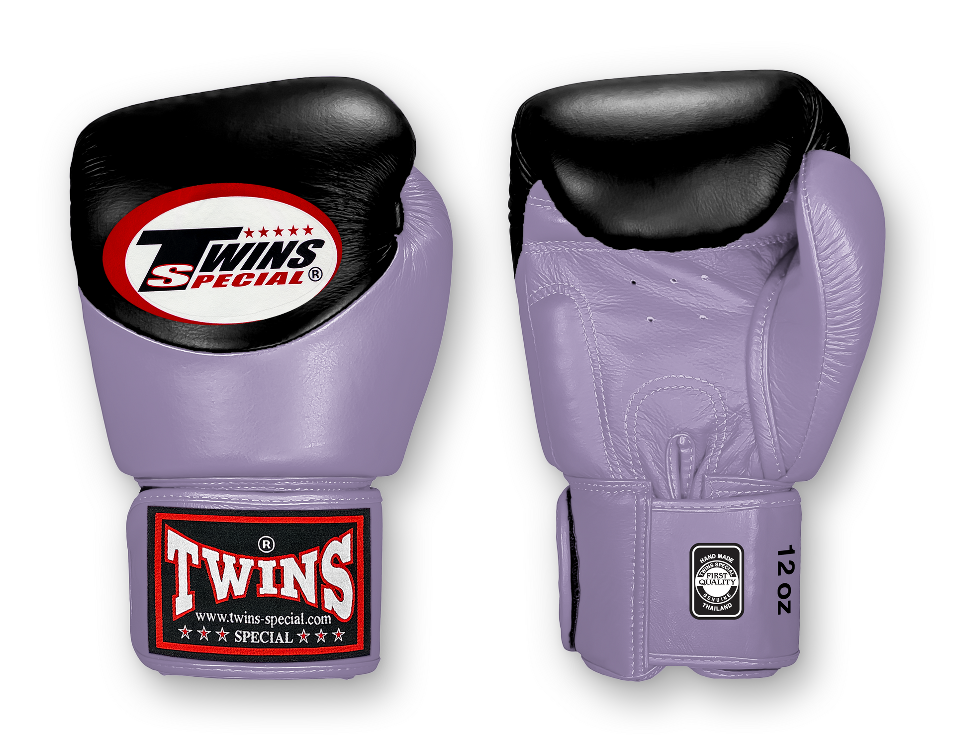 TWINS Boxing Gloves - Dual Color - Velcro - 9 - BGVL9-WHTBLK - by
