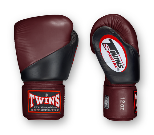 TWINS Boxing Gloves - Angle Color - Velcro - 8 - Purple, Blue, Dark-Green, Red