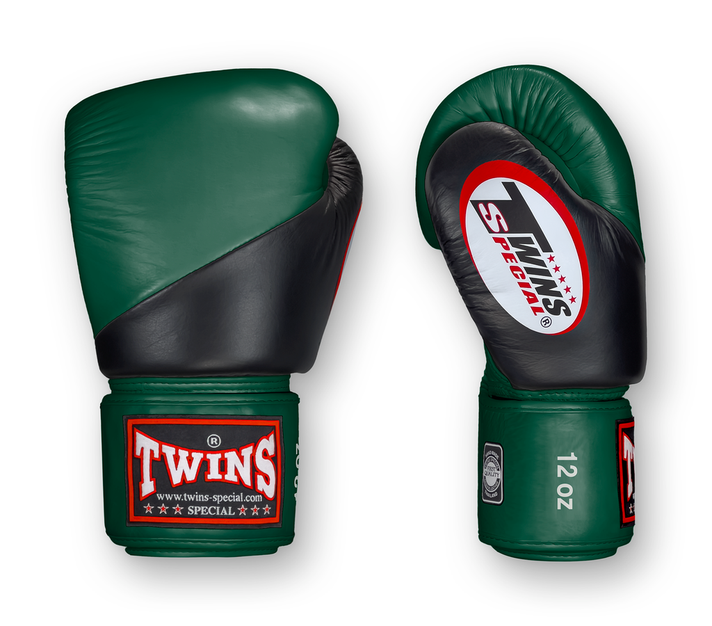 TWINS Boxing Gloves - Angle Color - Velcro - 8 - Purple, Blue, Dark-Green, Red