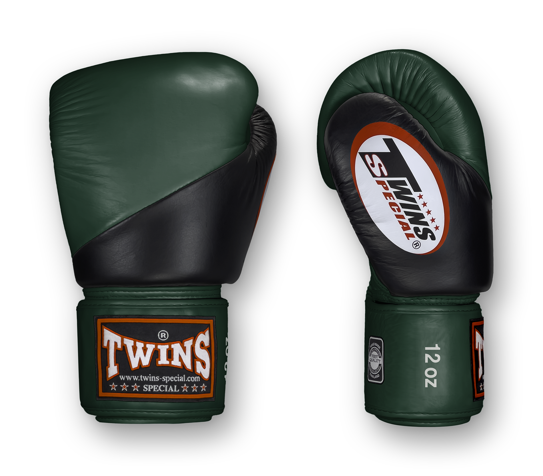 TWINS Boxing Gloves - Angle Color - Velcro - 8 - Purple, Blue, Dark-Green, Red