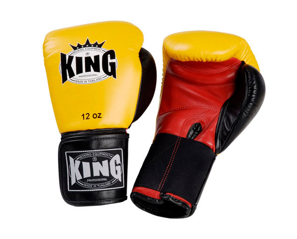 KING Boxing Gloves- Professional Velcro - Triple Colors