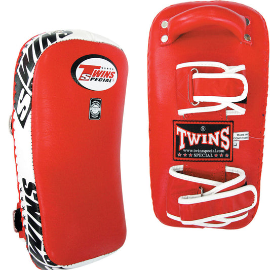 TWINS SPECIAL Curved Thai Pads w/ Velcro- Blue-Red