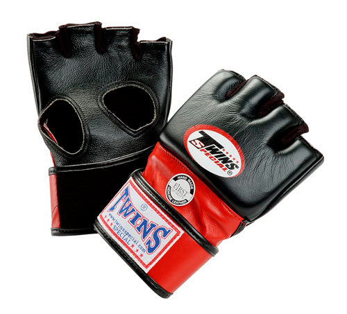 TWINS MMA Fingerless Gloves - Red, Blue, Black