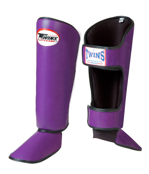 TWINS Classic Shin Guards- Premium Leather - Purple, Red, Green, Brown, Blue