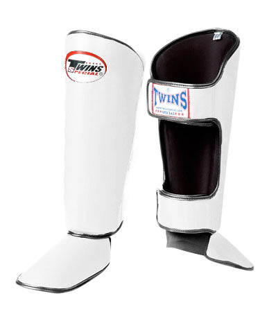 TWINS Classic Shin Guards- Premium Leather - Black, White, Gold, Silver