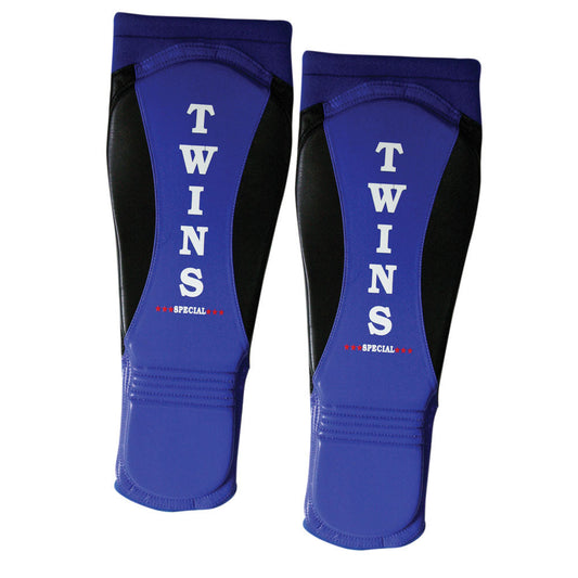 TWINS SPECIAL MMA Shin Guards- Premium Leather- Black White