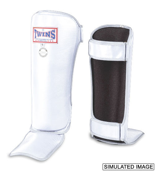 White TWINS Shin Guards - SGL3