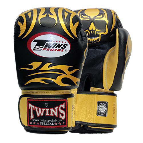 TWINS Skulls Boxing Gloves- Premium Leather