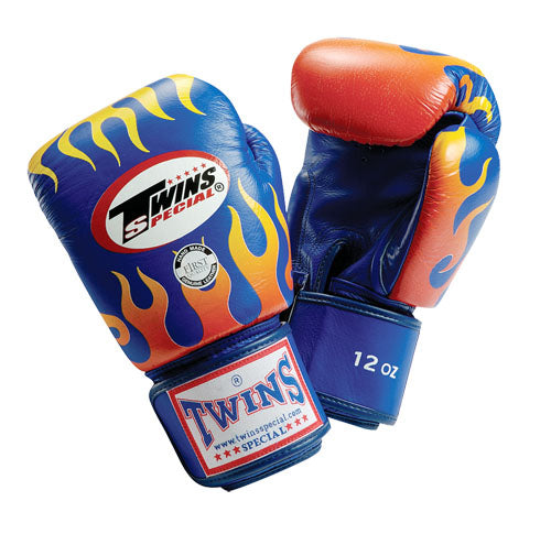 TWINS Fire Flame Boxing Gloves- Premium Leather