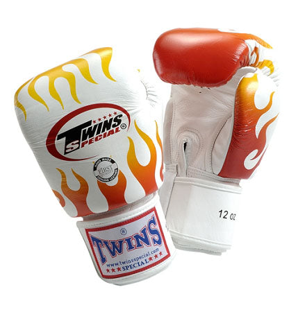 TWINS Fire Flame Boxing Gloves- Premium Leather