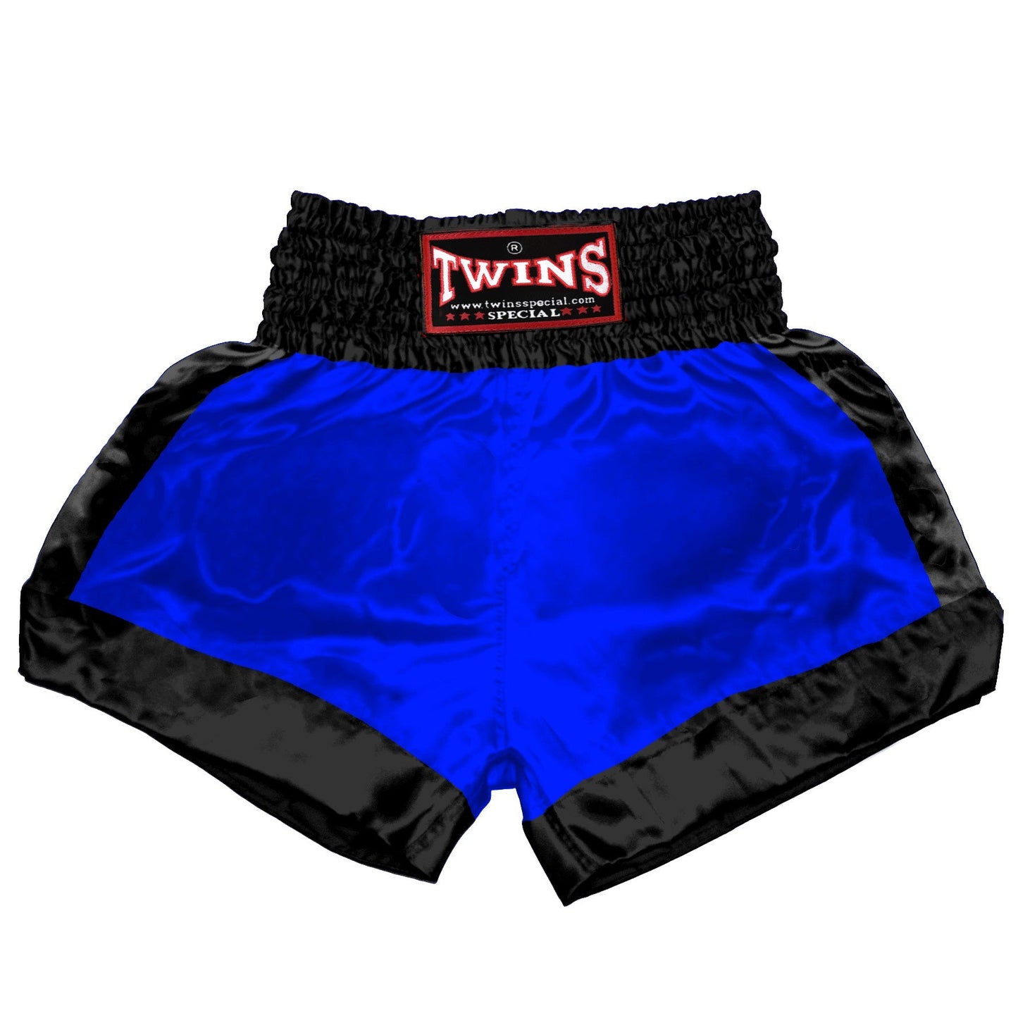 TWINS Muay Thai Shorts - Dual - Bold Colors - Border Bands - Black - Legs - Red, Brown, Green, Blue, Lavender