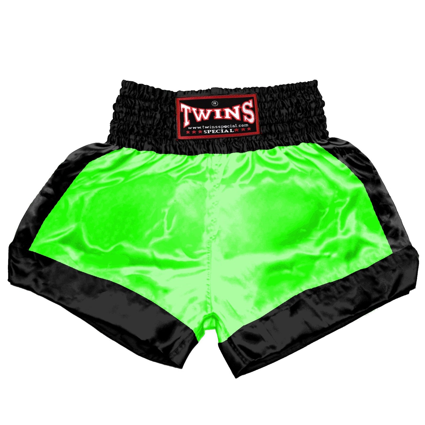 TWINS Muay Thai Shorts - Dual - Bold Colors - Border Bands - Black - Legs - Red, Brown, Green, Blue, Lavender