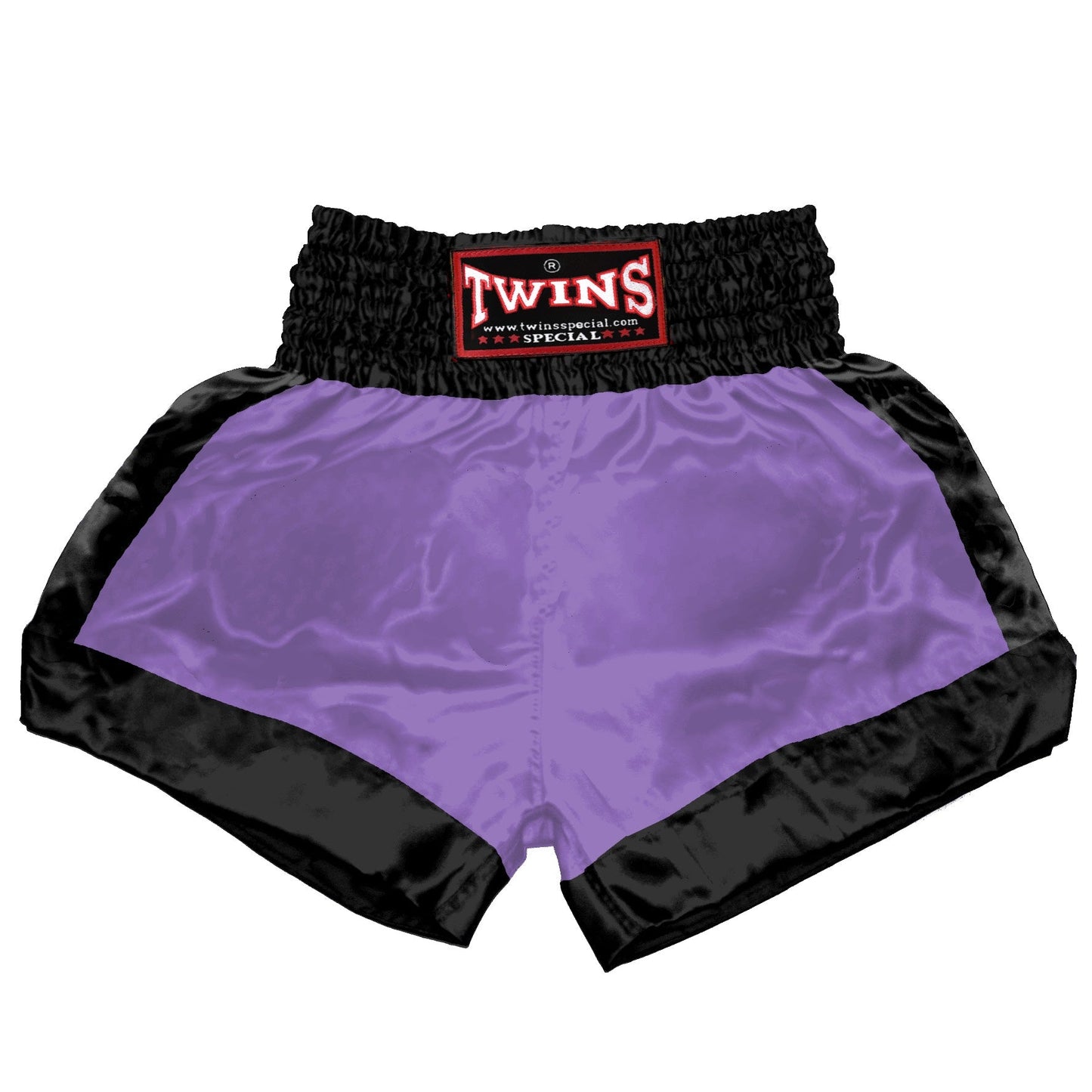 TWINS Muay Thai Shorts - Dual - Bold Colors - Border Bands - Black - Legs - Red, Brown, Green, Blue, Lavender