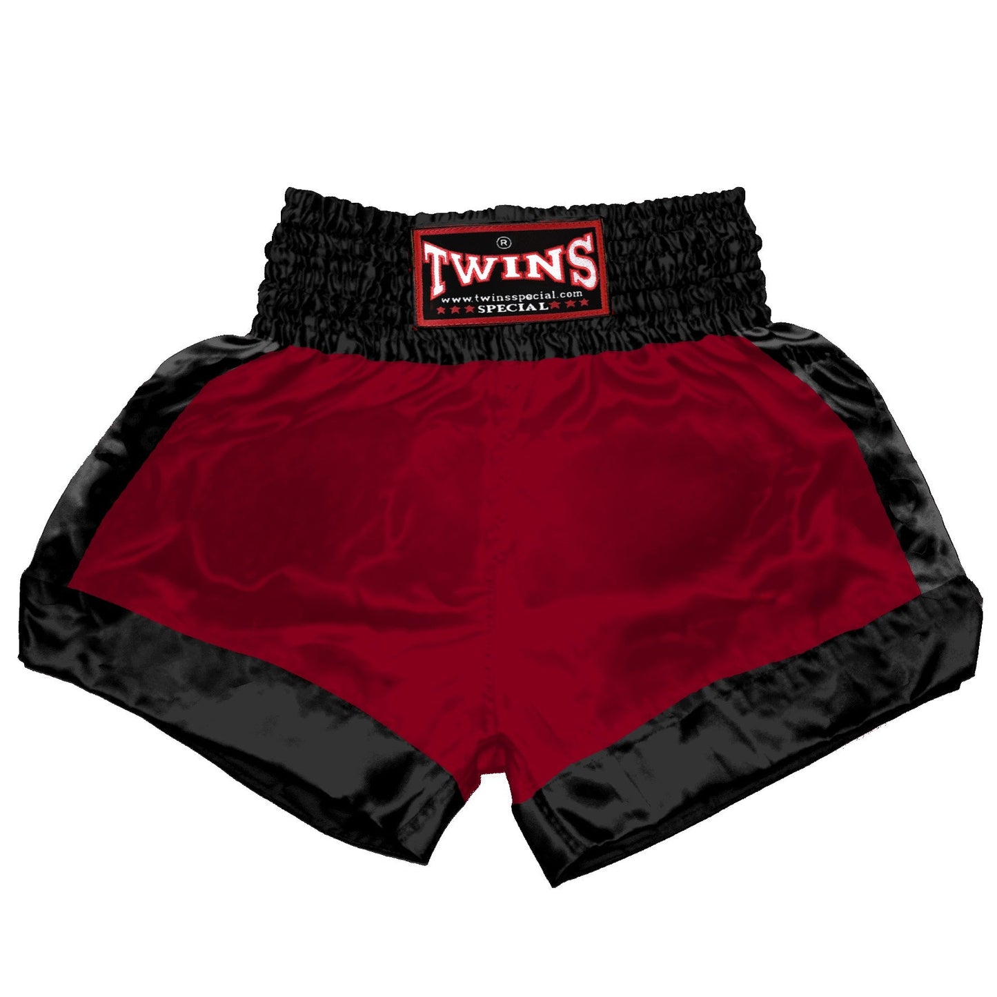 TWINS Muay Thai Shorts - Dual - Dark Colors - Border Bands - Black - Legs - Maroon, Dark Brown, Green, Navy Blue, Purple