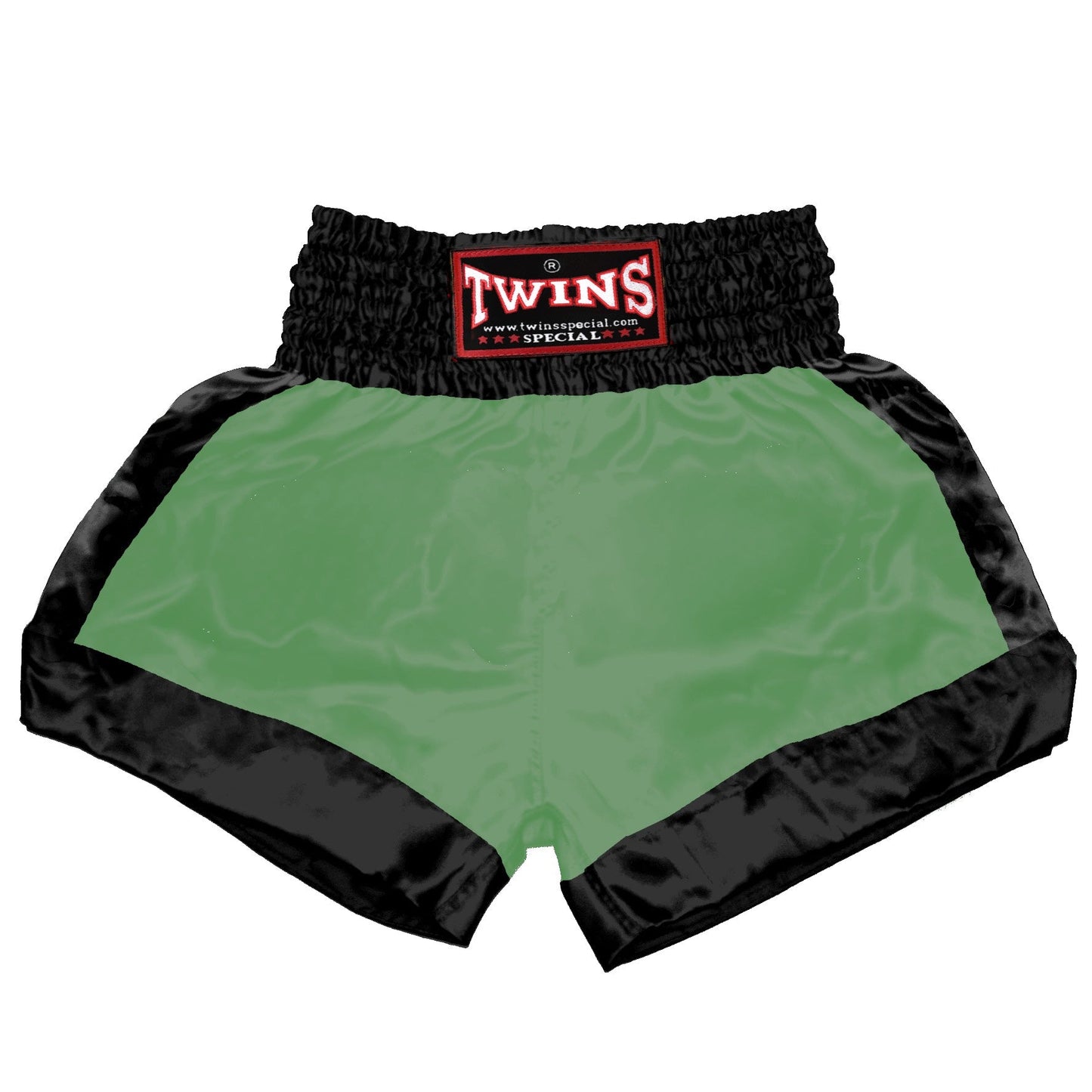 TWINS Muay Thai Shorts - Dual - Bright Colors - Border Bands - Black - Legs - Orange, Yellow, Olive, Light Blue, Pink