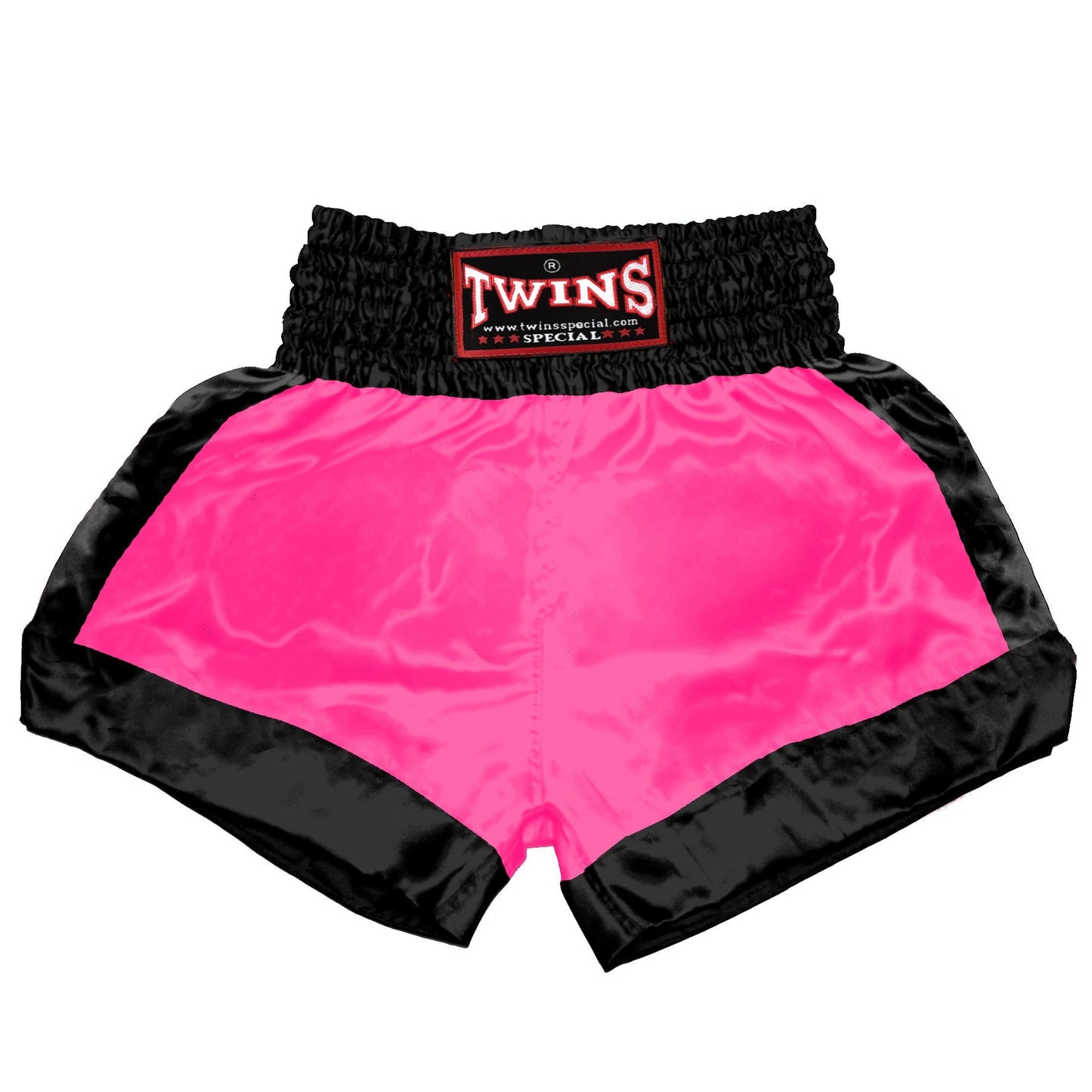 TWINS Muay Thai Shorts - Dual - Bright Colors - Border Bands - Black - Legs - Orange, Yellow, Olive, Light Blue, Pink