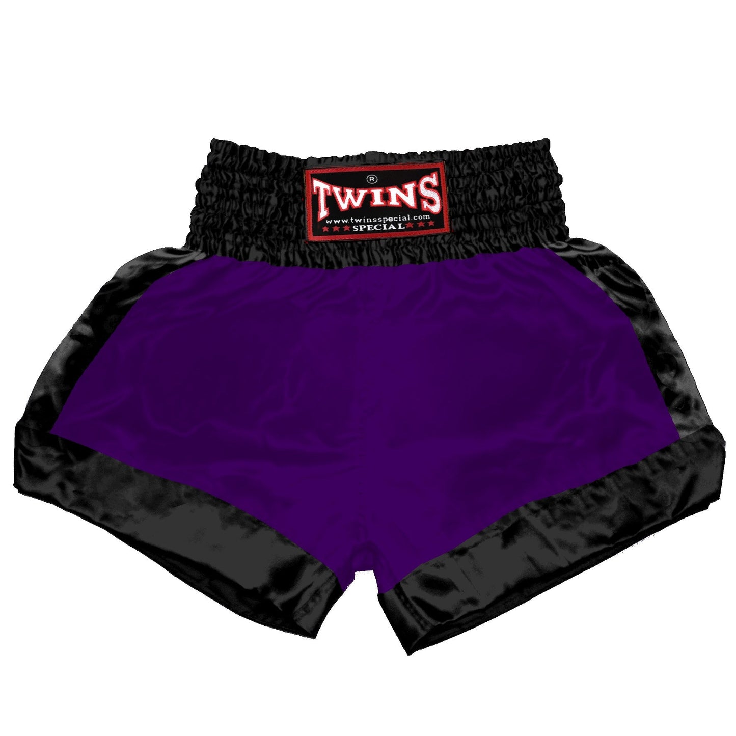 TWINS Muay Thai Shorts - Dual - Dark Colors - Border Bands - Black - Legs - Maroon, Dark Brown, Green, Navy Blue, Purple