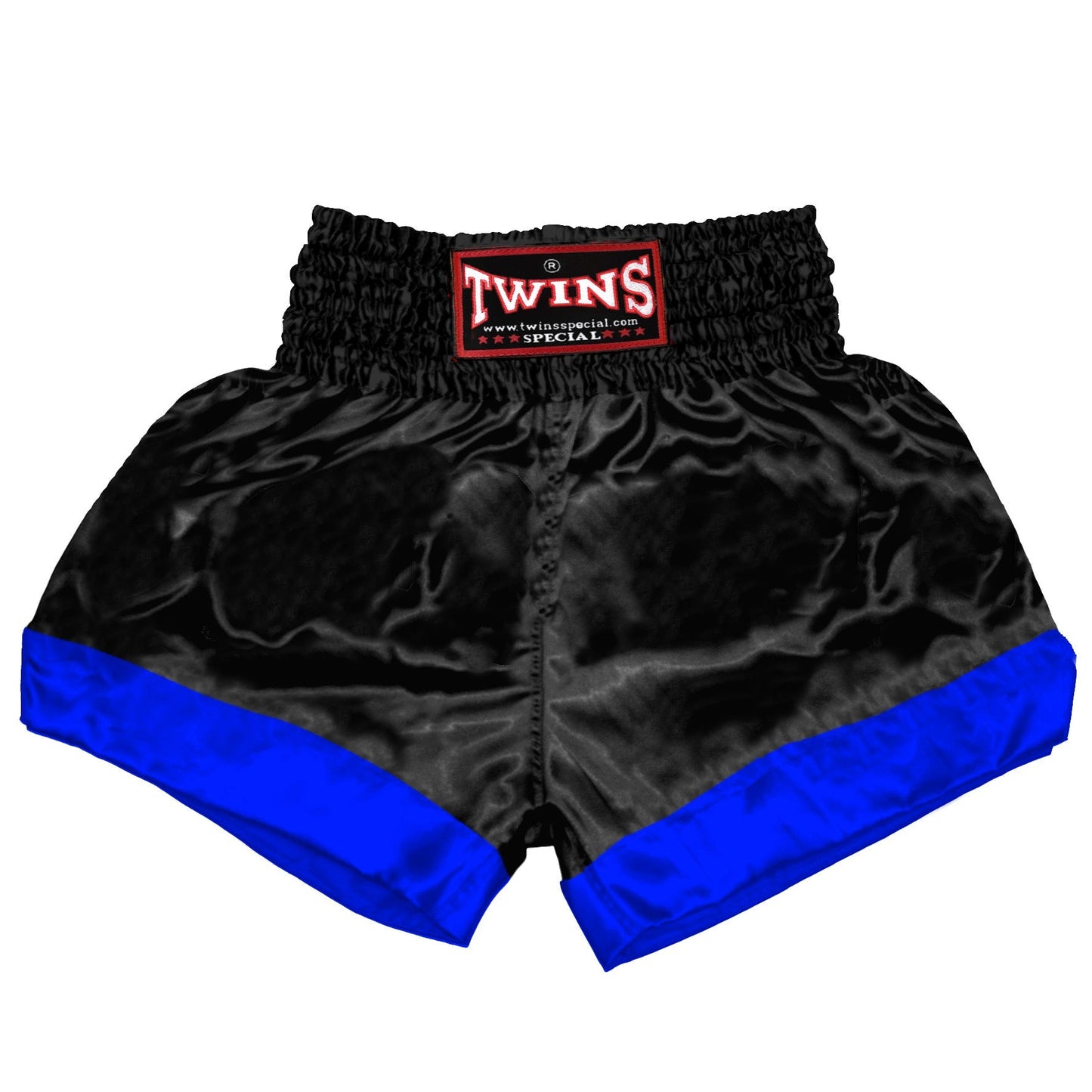 TWINS Muay Thai Shorts - Dual - Bold Colors - Leg Bands - Red, Brown, Green, Blue, Lavender - Legs - Black